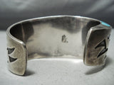 One Of The Best Vintage Native American Navajo Turquoise Sterling Silver Technique Bracelet-Nativo Arts