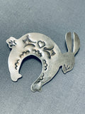 Marvelous Vintage Native American Navajo Sterling Silver Rabbit Pin-Nativo Arts