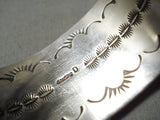 Important Navajo Sterling Silver Native American Coral Bracelet Cuff-Nativo Arts
