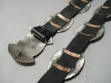 Detailed!! Native American Navajo Royston Turquoise Sterling Silver Concho Belt-Nativo Arts