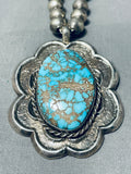 Native American Important Best Thunderbird Turquoise Vintage Navajo Sterling Silver Necklace-Nativo Arts