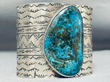 Jake Francosa San Felipe Pilot Mountain Turquoise Sterling Silver Bracelet-Nativo Arts