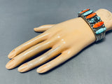 One Of The Best Vintage Native American Navajo Turquoise Shell Sterling Silver Bracelet-Nativo Arts