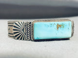 Important Vintage Native American Navajo Derrick Gordan Turquoise Sterling Silver Bracelet-Nativo Arts
