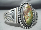 Spectacular Navajo Native American Damale Turquoise Sterling Silver Bracelet-Nativo Arts