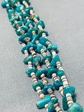 Native American Tremendous Vintage Santo Domingo Turquoise And Heishi Necklace-Nativo Arts
