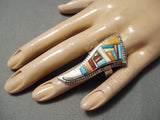 Inlay Master Navajo Turquoise Sterling Silver Native American Ring-Nativo Arts