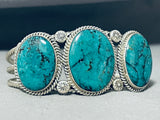 Native American Incredible Vintage Navajo Apache Turquoise Sterling Silver Bracelet-Nativo Arts