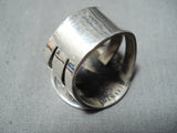 One Of A Kind Navajo Sterling Silver Quarter Ring Native American-Nativo Arts