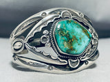 Important Damale Turquoise Vintage Native American Navajo Sterling Silver Bracelet Old-Nativo Arts