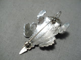 Amazing Navajo Sterling Silver Toad Pin Pendant Native American-Nativo Arts
