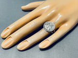 Unique Very Old Vintage Native American Navajo Sterling Silver Dime Ring-Nativo Arts
