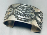 Heavy Pot Vintage Native American Navajo Thicker Sterling Silver Bracelet-Nativo Arts