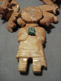 Incredible Vintage Navajo Pipestone Native American Turquoise Necklace-Nativo Arts