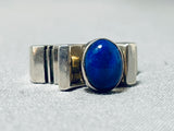 Ron Henry Vintage Native American Navajo Lapis Heavy 14k Gold Sterling Silver Ring-Nativo Arts