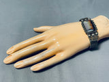 Natural Forest Vintage Native American Navajo Petrified Wood Sterling Silver Bracelet-Nativo Arts