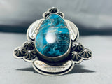 Amazing Vintage Native American Navajo Blue Diamond Sterling Silver Huge Ring-Nativo Arts