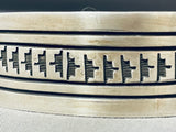 One Of The Most Unique Native American Navajo Stamp Sterling Silver Bracelet-Nativo Arts