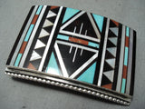Noteworthy Vintage Zuni Turquoise Sterling Silver Buckle Native American Old-Nativo Arts
