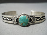 Important Vintage Native American Navajo Royston Turquoise Sterling Silver Bracelet Old-Nativo Arts