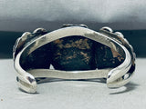 Quality Vintage Native American Navajo Royston Turquoise Sterling Silver Leaf Bracelet-Nativo Arts