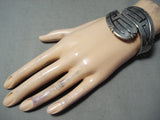 Dynamic Vintage Navajo Sterling Silver Bracelet Native American Old-Nativo Arts