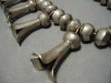 Rare 1930's Vintage Native American Navajo Sterling Silver Squash Blossom Necklace Old-Nativo Arts