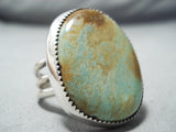 Enormous Vintage Native American Navajo Royston Turquoise Sterling Silver Ring-Nativo Arts