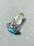 Gorgeous Vintage Native American Navajo Morenci Turquoise Sterling Silver Ring-Nativo Arts