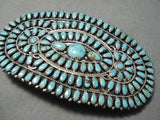 Best Vintage Native American Navajo Larry Moses Begay Turquoise Sterling Silver Hair Barrette-Nativo Arts