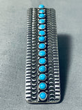 One Of The Most Detailed Native American Navajo Turquoise Sterling Silver Ring-Nativo Arts