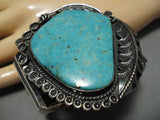 Tremendous!! Vintage Native American Navajo #8 Turquoise Sterling Silver Bracelet Old-Nativo Arts