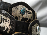 Important Vintage Hopi Native American Turquoise Sterling Silver Concho Belt-Nativo Arts