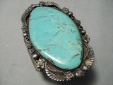 One Of Best Craziest Vintage Native American Navajo Royston Turquoise Sterling Silver Bracelet-Nativo Arts