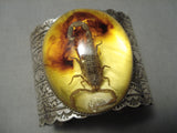 Rare Native American Sterling Silver Scorpion Huge Bracelet-Nativo Arts