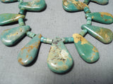 Native American One Of Best Vintage Santo Domingo Royston Turquoise Sterling Silver Necklace-Nativo Arts