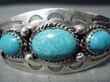 Boyd Navajo Kingman Turquoise Sterling Silver Bracelet Native American-Nativo Arts