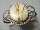 Superior Vintage Native American Navajo Royston Boulder Turquoise Sterling Silver Bracelet-Nativo Arts