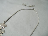 Warewolf Vintage Native American Navajo Sterling Silver Squash Blossom Necklace-Nativo Arts