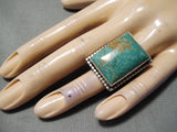 Tremendous Vintage Native American Navajo Royston Turquoise Sterling Silver Ring-Nativo Arts