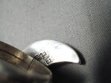 One Of The Msot Unique Vintage Native American Navajo Royston Half Moon Sterling Silver Ring-Nativo Arts