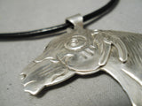 Wonderful Native American Sterling Silver Horse Necklace Pendant-Nativo Arts