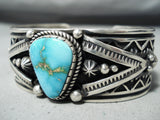 Albert Jake Important Native American Navajo Turquoise Sterling Silver Bracelet-Nativo Arts