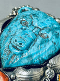 Reserved for Susan Native American Best Francisco Gomez Bear Vintage Sterling Silver Bracelet Cuff-Nativo Arts