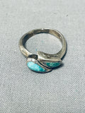 Sweet Vintage Native American Navajo Royston Turquoise Sterling Silver Ring-Nativo Arts