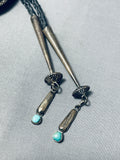 Hand Carved Massive Old Eagle Vintage Native American Navajo Sterling Silver Bolo Tie-Nativo Arts