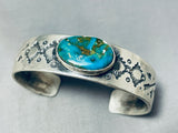 Important Vintage Native American Navajo Jeanette Dale Turquoise Sterling Silver Bracelet-Nativo Arts