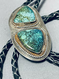 Jackson Seibert Vintage Native American Navajo Spiderweb Turquoise Sterling Silver Bolo Signed-Nativo Arts