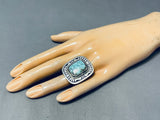 Best Vintage Native American Navajo Leo Nez Turquoise Sterling Silver Ring-Nativo Arts