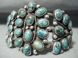 Incredible Vintage Native American Navajo Domed Spiderweb Turquoise Sterling Silver Bracelet-Nativo Arts